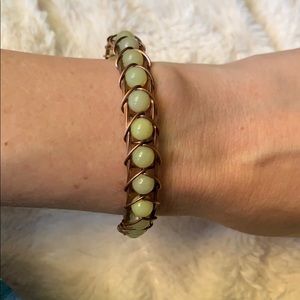 Bronze & Green Costume Bracelet